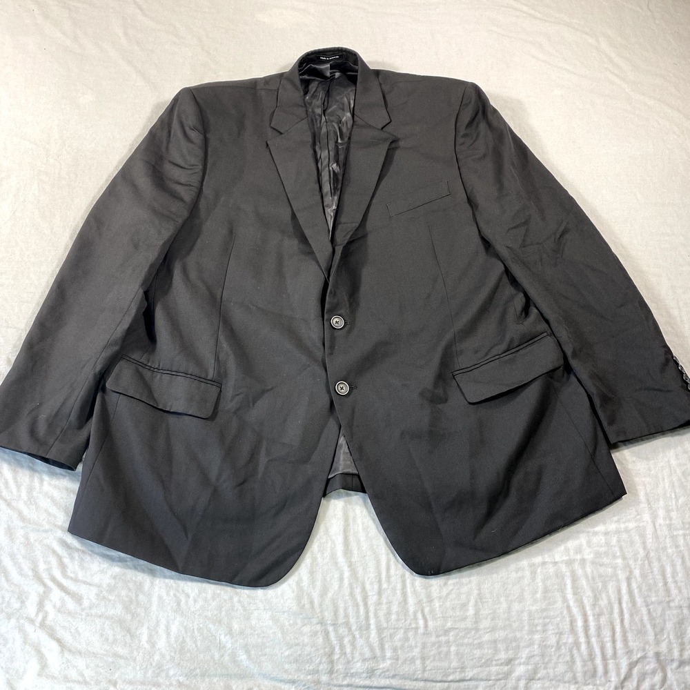 Pronto Uomo Blazer Mens 46 Regular Black Platinum Wool Suit Jacket Sport‎ Coat